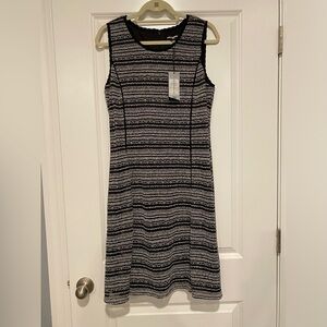 SALE Karl Lagerfeld NWT sleeveless dress with black and white stripe pattern